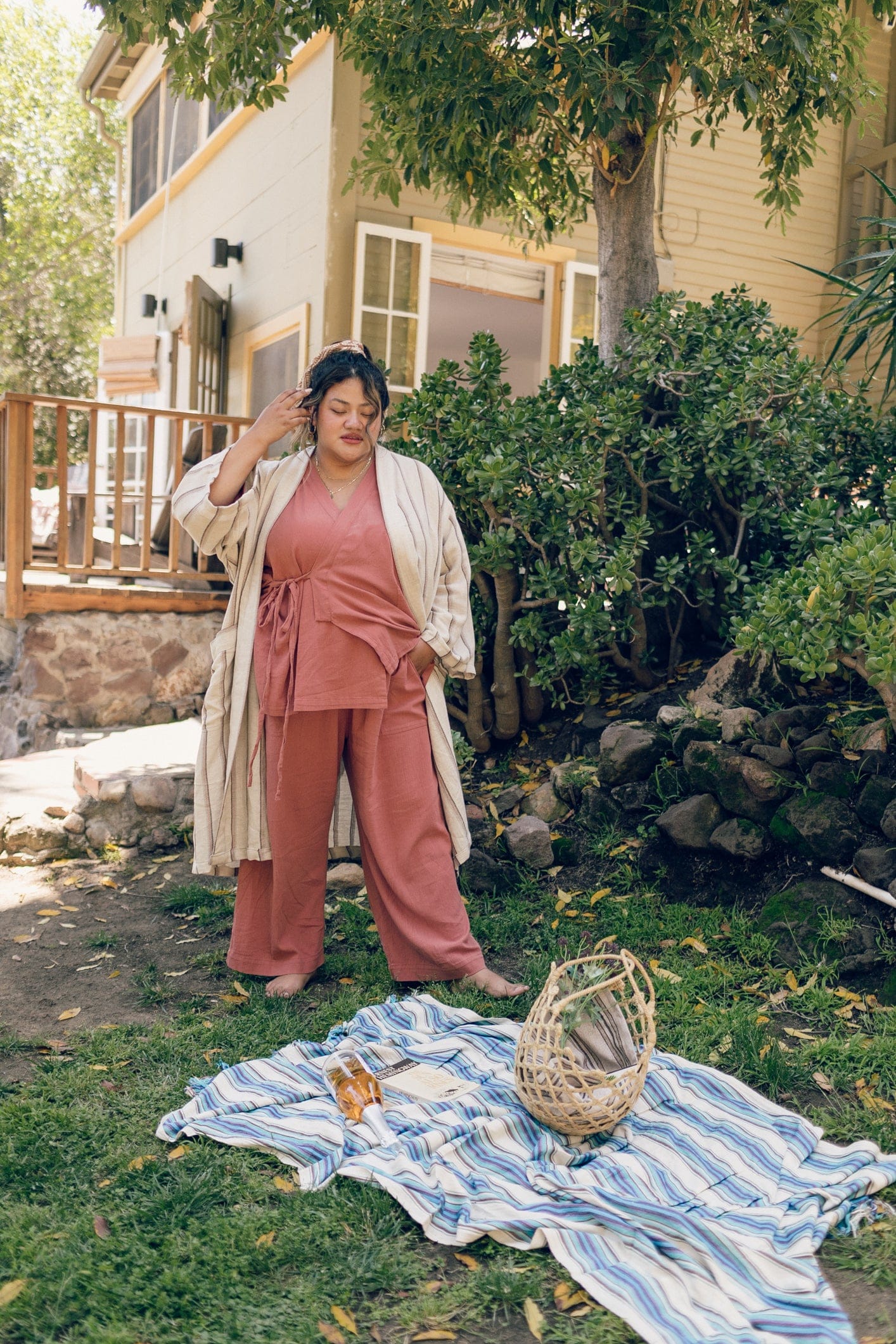 OddBird Loungewear Kardeş Şile Loungewear Separates - Canyon Rose