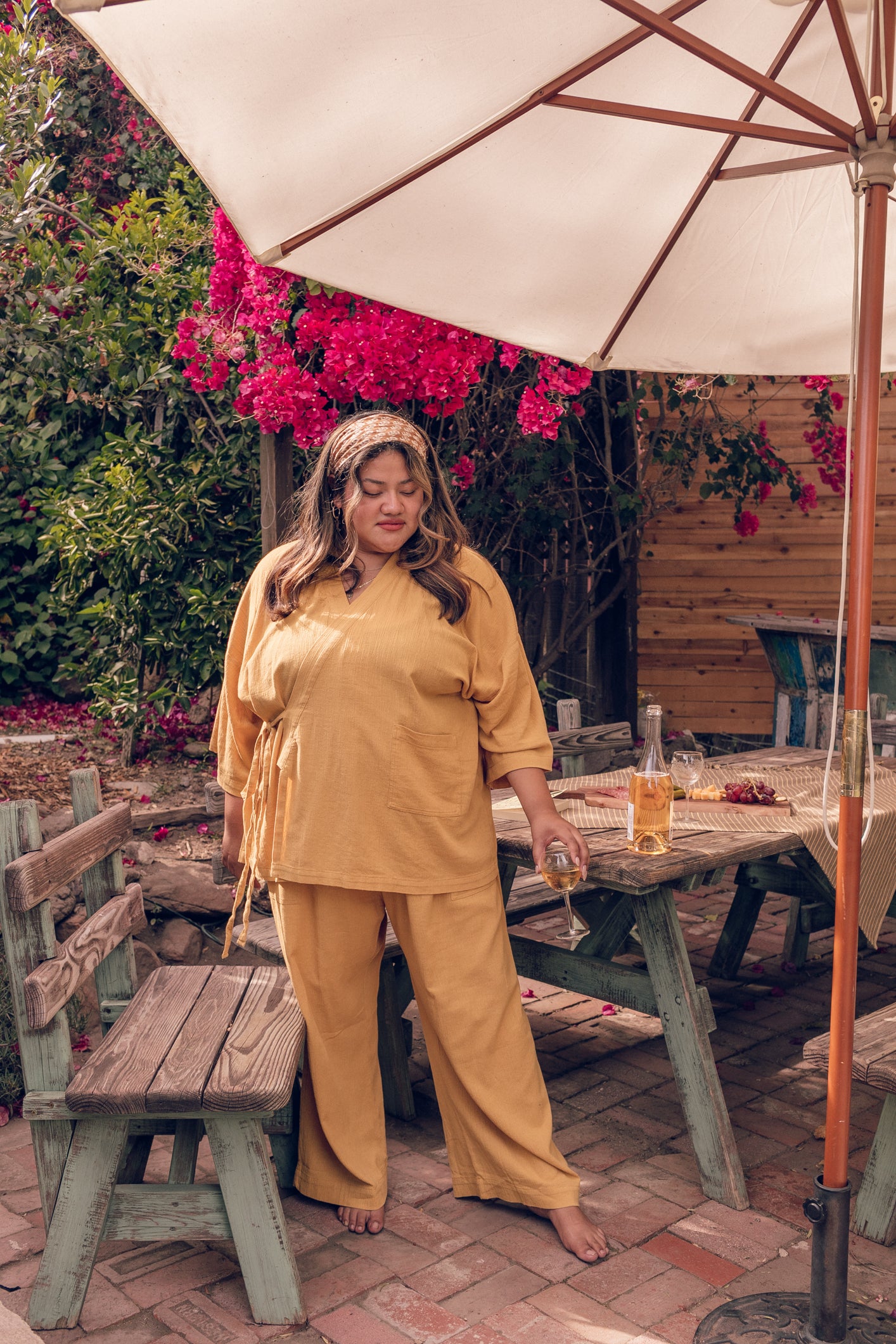Kardeş Sile Loungewear Top and Pants in Marigold | Plus Size | Luxury 100%  Soft Turkish Sile Cotton | Indoor and Outdoor Wear – OddBird