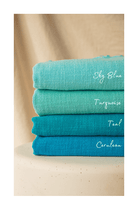 OddBird Towels Sky Blue Bath Towel Deniz Handwoven Towel Collection
