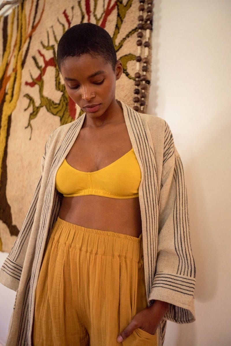 OddBird Robes Fener Linen Kisa-Cut Robe