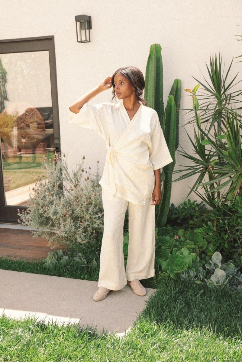 Kardeş Loungewear Separates - Alabaster - LKTOPALXS - OddBird Co.