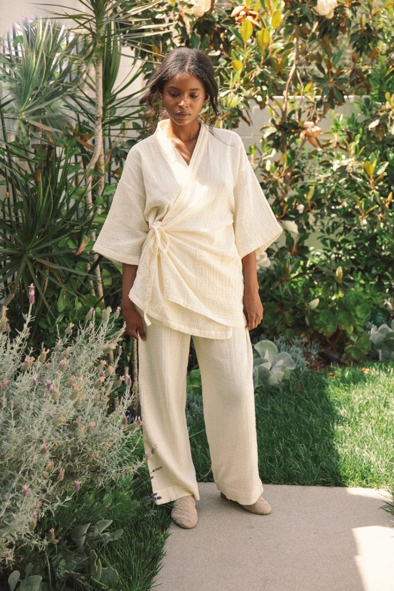 Kardeş Loungewear Separates - Alabaster - LKTOPALXS - OddBird Co.