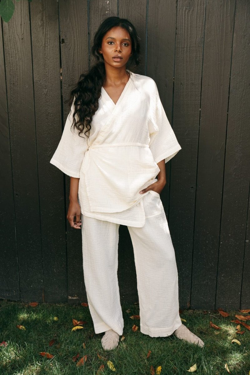 Kardeş Loungewear Separates - Alabaster - LKTOPALXS - OddBird Co.