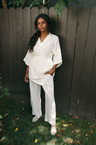 Kardeş Loungewear Separates - Alabaster - LKTOPALXS - OddBird Co.