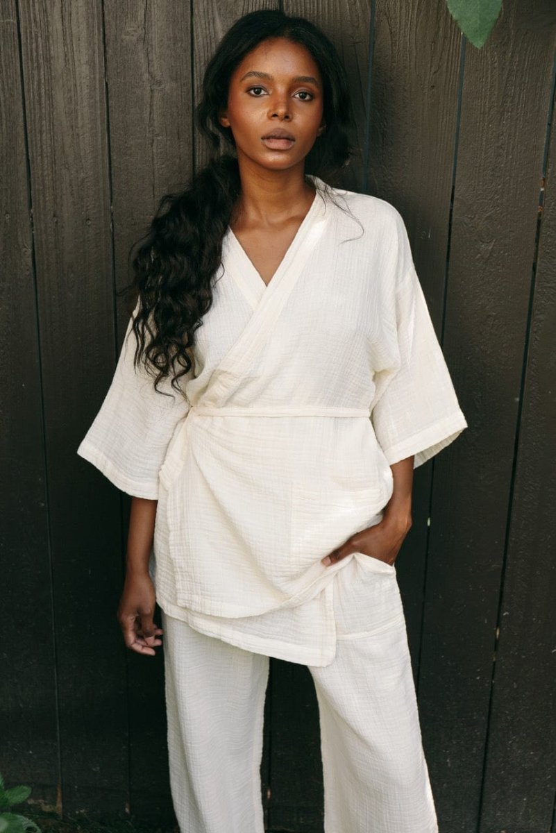 Kardeş Loungewear Separates - Alabaster - LKTOPALXS - OddBird Co.