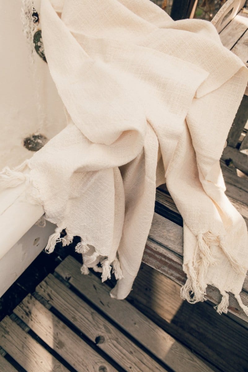 OddBird Towels Bath Towel (Single) Limited Edition Beyaz Handwoven Towel