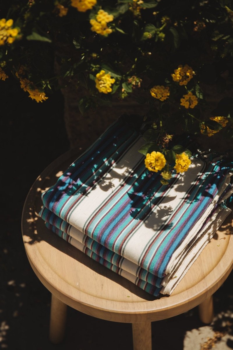 Limited Edition Turkuaz Handwoven Towel - TCTURKBT - OddBird Co.