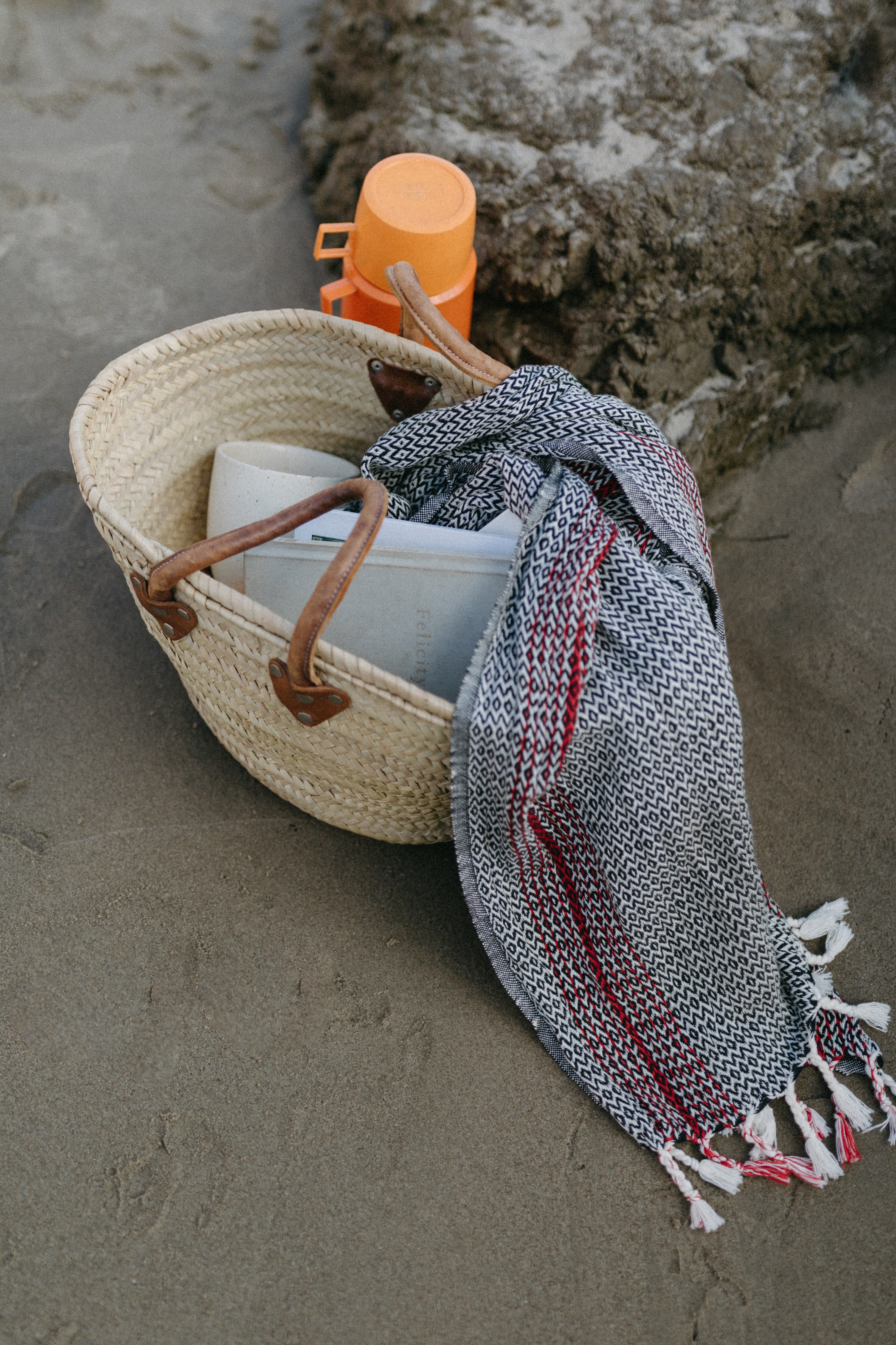 Hand-loomed Turkish Cotton Towel - Black Dots