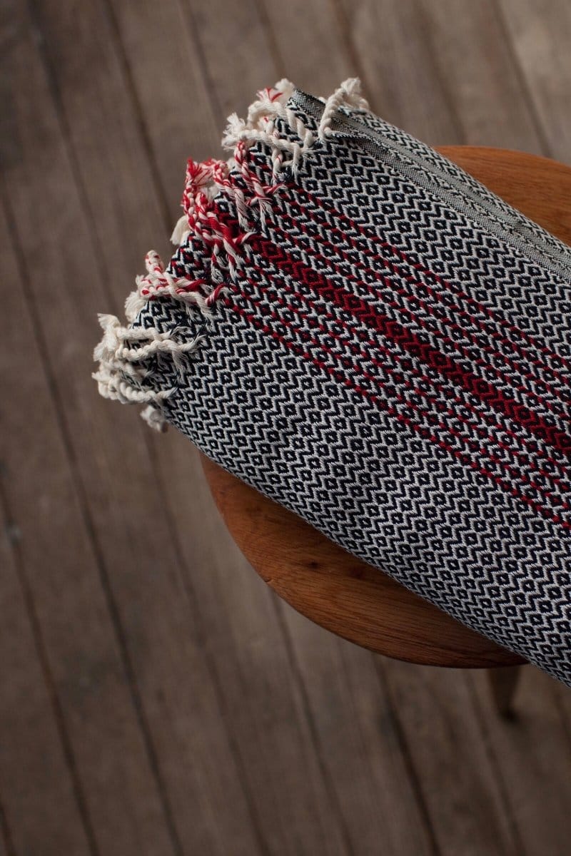 OddBird Towels Redline Handwoven Towel Collection