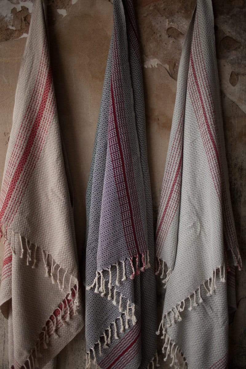 OddBird Towels Redline Handwoven Towel Collection