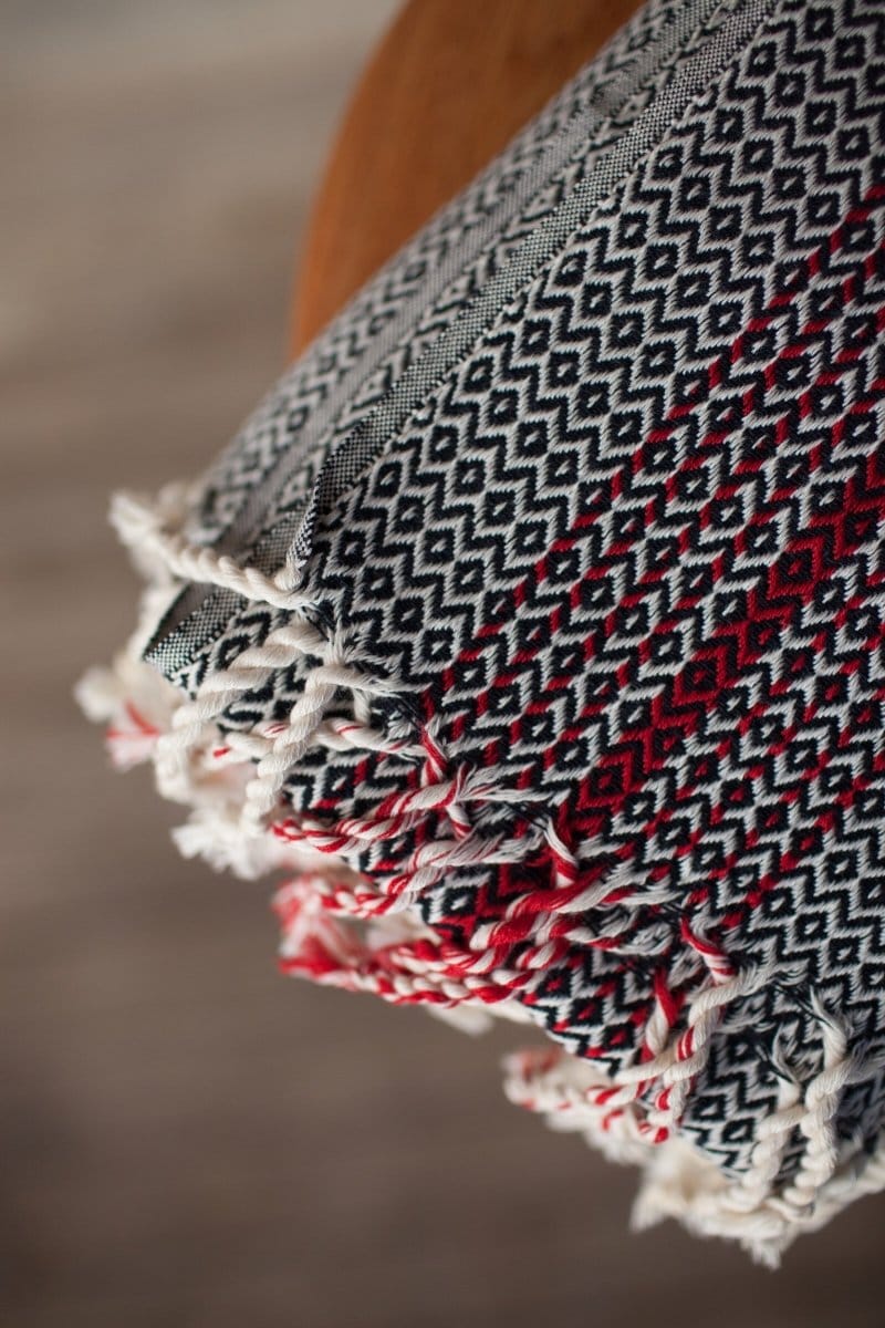 OddBird Towels Redline Handwoven Towel Collection