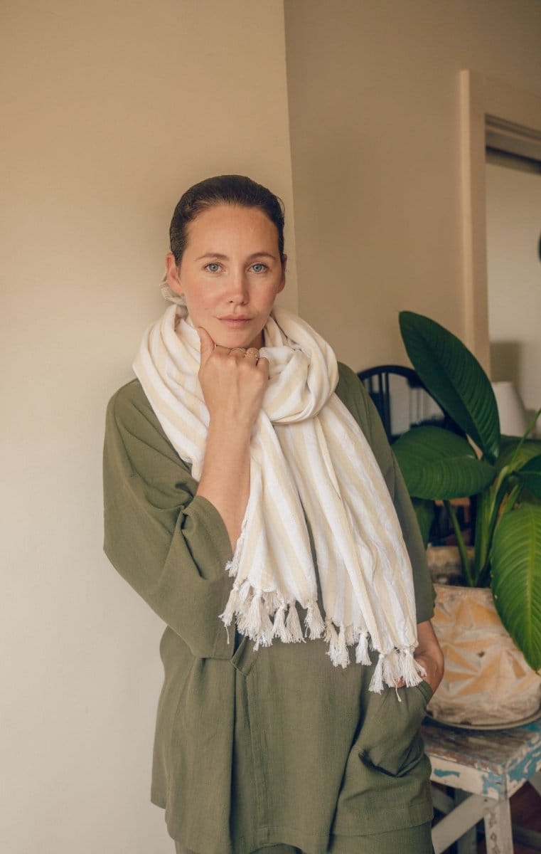 OddBird Towels Neutral Sinoh Handwoven Collection