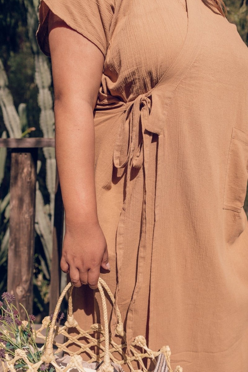 The 'Aydin' Şile House Dress - Kahve - LESAYDK1X - OddBird Co.