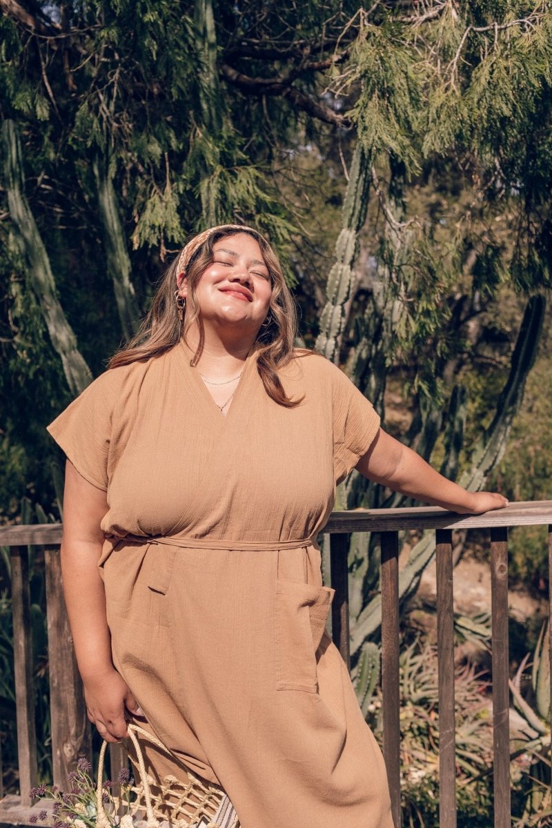 The 'Aydin' Şile House Dress - Kahve - LESAYDK1X - OddBird Co.